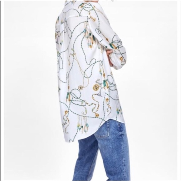 Zara chain print blouse - Picture 2 of 7
